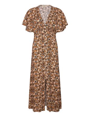 Sea Of Dreams Maxi Dress Ss Brown Rip Curl