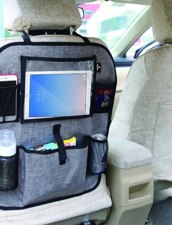 BabyDan Back Seat Organizer By Babydan - Grey - ONE SIZE