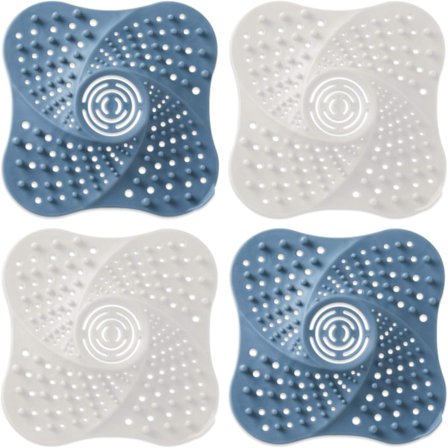 Hårsi til afløb i brusenichen, afløbsdæksel til bruser, tilstoppet fjernelsesværktøj til afløb i bruser, badekar kloak køkken 4 stykker