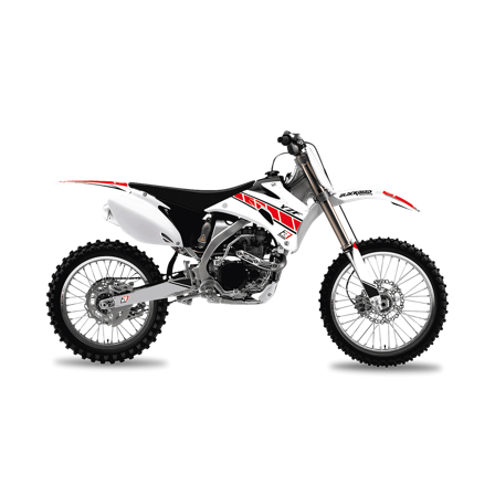 Blackbird Super Complete Decal Kit with Seat Cover Blue-Black-White - Yamaha YZ 450F 2006-2009