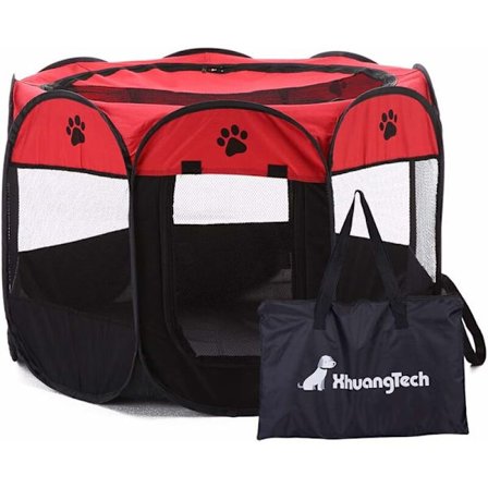 Sammenklappeligt blødt stof kæledyrshegn til indendørs og udendørs brug