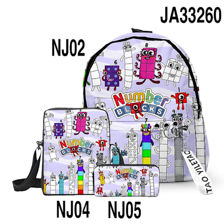 3D Peli Numeroblokit Koululaukku Reppu Numberblocks Ala- ja Yl asteen Oppilaille Pojat Tyt t Oxford Vedenkest v Koululaukku 1
