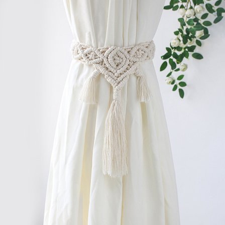 2-delt Boho-gardiner - Bomullsvevde gardiner - Kontorinnredning - Ha