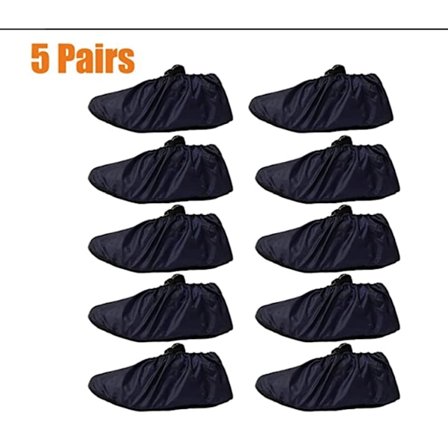 5 par premium gjenbrukbare vanntette sklisikre skotrekk for