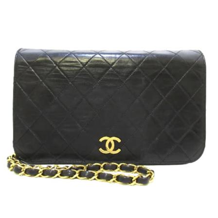 Chanel Vintage Pre-owned Leather chanel-Tass , Zwart , Dames , Maat: ONE Size Vintage Tassen