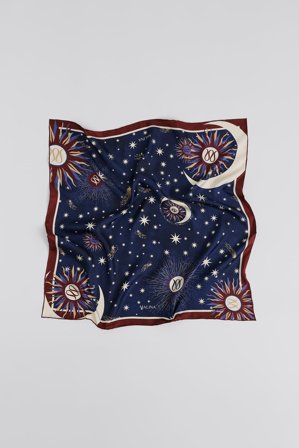 Malina - Silk twill scarf 80x80 - One Size - Cosmic