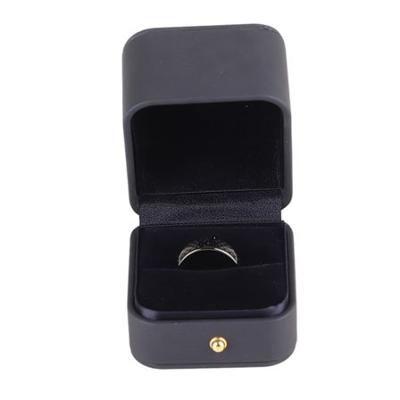 Karbonfiber Bil Smart Finger Nøkkelring med Eske Passer for Tesla Model 3/X/S/Y