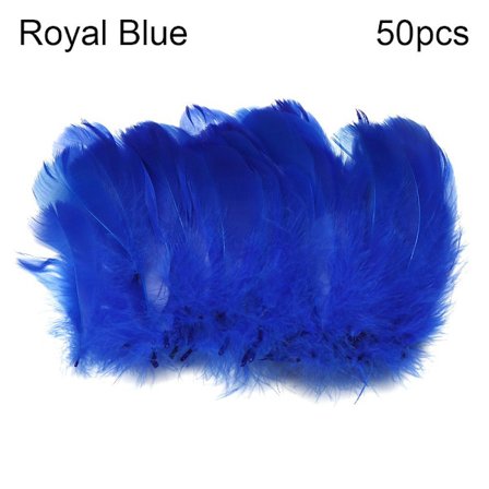 50 st gåsfjädrar Färgglada fjäder ROYAL BLUE ROYAL BLUE
