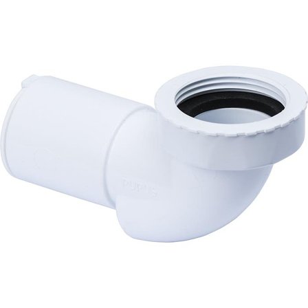 Purus 52486 Utløpsvinkel for servant, med membran, Innendørsavløp