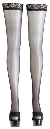 Cottelli Collection: Stay-ups med blondekant - Vuxen.dk: Lingeri & undertøj