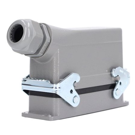 Raskaan kuorman liitin suorakulmainen teollinen vedenpitävä 16A 500V HDCHE0241PG21