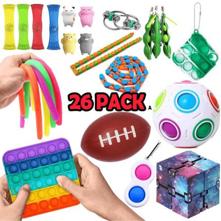 26 Pack Fidget Toy Set Pop It Sensory Toy För Vuxna & Barn