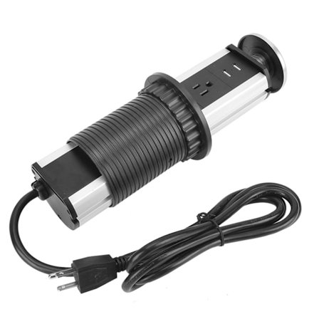 Eluttag Hem Kök Bänk Skrivbord Pull Pop Up Uttag USB Port Elektrisk