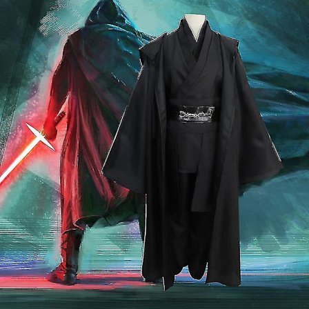 Star Wars Cosplay Costume Anakin Skywalker Replica Jedi Robe Fantasia Male Halloween Cosplay Jedi Costume For Men Plus Size 4xl Coffee Full M