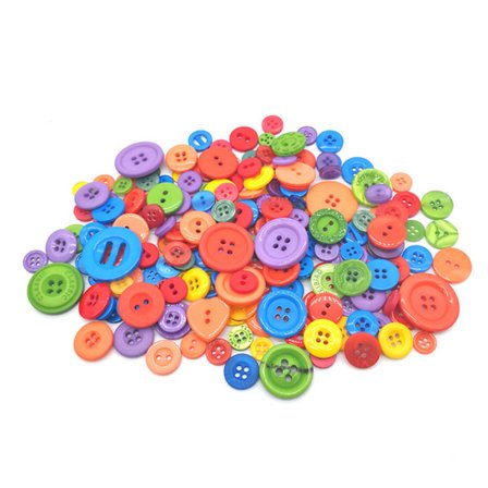 660 stk. Flerfarvede knapper, dekorative DIY håndlavede
