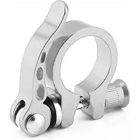 Cykel Sadelstolpe Klämma Cykel Sadelstolpe Klämma Sadelrörsklämma Sadelstolpe Klämma MTB Cykel Sadelstolpe Klämma med Snabbkoppling Silver 31,8 mm [DB