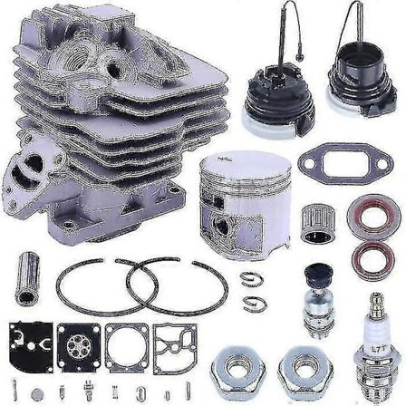 44,7 mm cylinder stempel karburator sæt til Stihl Ms261 Ms 261 Ms261c motorsav udskiftning 1141 020 1140 hætte - JA