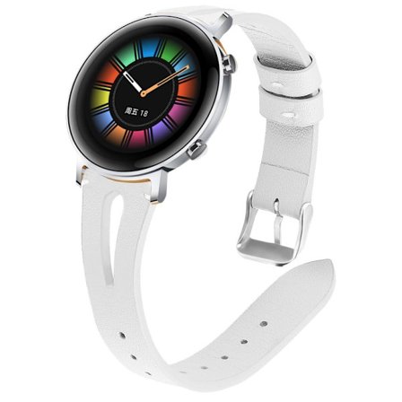 22mm Universal enkel urrem i ægte læder - Hvid