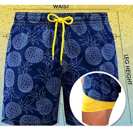 Badbyxor för män, badshorts, boardshorts, snabbtorkande strandshorts - DK6011