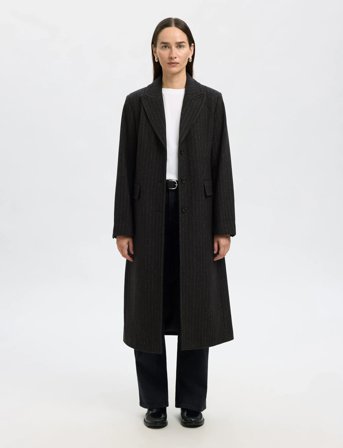 Selected Slfally Wool Blend Coat #S - Black - 40