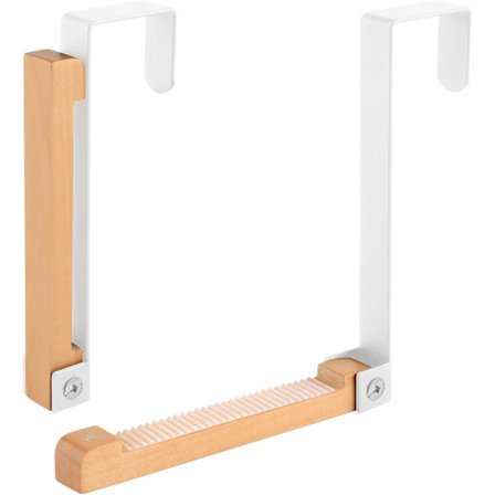 Oviin Ripustettavat Koukut, Taitettava Kestävä Metalli-Puinen Vaateteline Liukumattoman Nauhan Kanssa, Kannettava Oviin Kiinnitettävä Ei-Reikäinen 