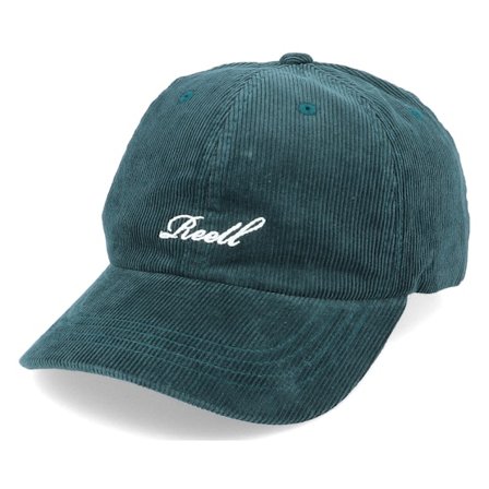 Reell - Single Script Cap 160 Dark Green Ribcord Adjustable Adjustable Green Cap - @ Hatstore
