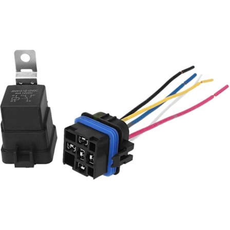 Vandtæt Automotive DC/12V 40A Auto Relæ Indbygget & 5 Pin Stik