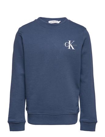 Monogram Cn Sweatshirt Sweat-shirt Genser Marineblå Calvin Klein*Betinget Tilbud