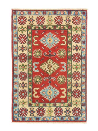 Tkany Ręcznie Kazak Fine Dywan 61X91 Wełniany Ciemnoczerwony/Brunatny Mały