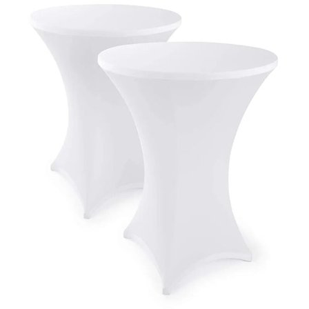 Stretch överdrag för barbord - elegant barbordsöverdrag för bistrobord antracit vit 60cm - Set om 2