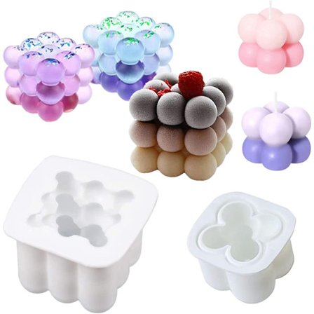 3D Silikonformar för Ljustillverkning, Rubiks Kub Soyformar Choklad