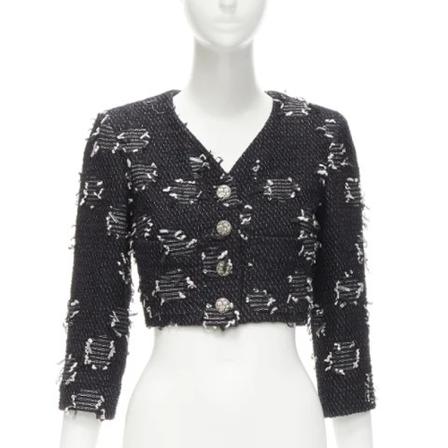 Chanel Vintage Pre-owned nylon toppe Sort, Dame