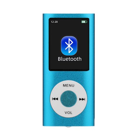 1,8 tommer Mp3 og Mp4-afspiller med genopladeligt batteri, musikafspiller med FM-radio, videoer, fotos, understøtter op til 64 GB hukommelseskort, 8 