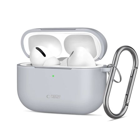Tech-Protect Apple Airpods Pro 3 Skal Silikon Hook - Crayon Grå
