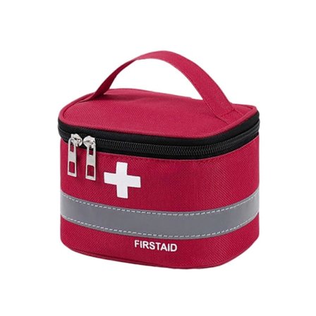 Førstehjelpsveske med Forsterket Håndtak, Stor Kapasitet, Refleksstripe, Romdesign, Glidelås, Oxford-stoff, Førstehjelper Oppbevaring, Kompakt 