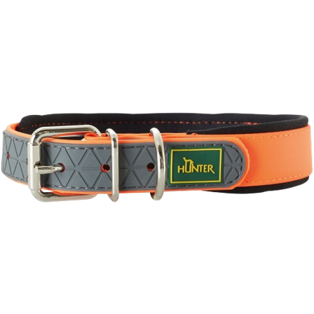 Hunter - Halsbånd Convenience Comf 45/S-M Plast NeonOrange - Hund - Halsbånd - ZOO.no
