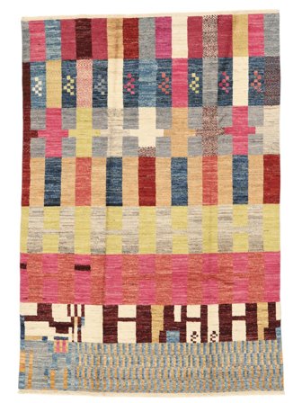 202X292 Tapis Berbère Colourful Moderne Orange/Rouge (Laine, Afghanistan) Carpetvista