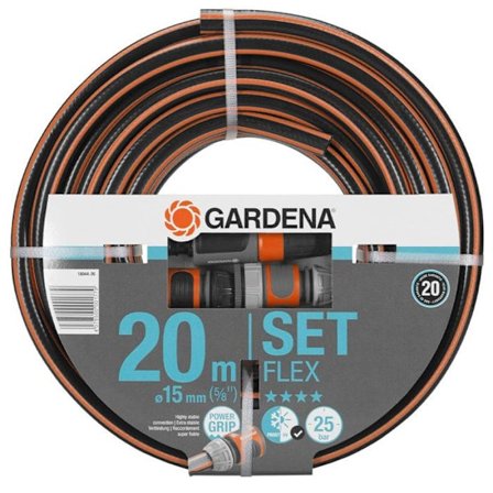 GARDENA Trädgårdsslang Flex 20m Ø15 mm + lans och åtkomst