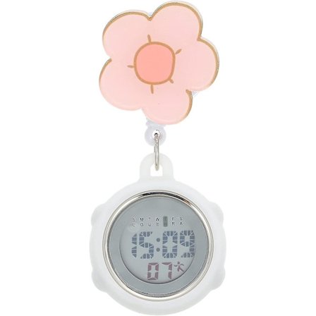 Digital Klocka Sjuksköterskeklocka Infällbar Sjuksköterskebricka - Söt Tecknad Mönster Digital Fickur Clip On Hängande Sjuksköterskeklocka För 