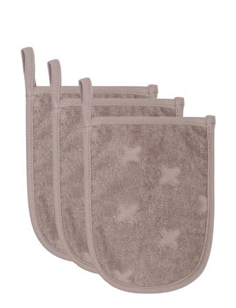 Bath Gloves 3-Pack Home Bath Time Towels & Cloths Cloths Ruskea Müsli By Green Cotton