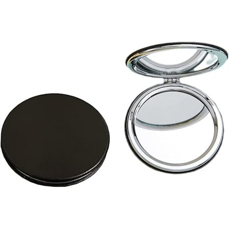 Smink spegel, 7,7 CM rund fällbar spegel, professionell dubbel-