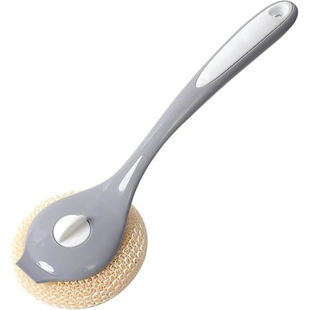 Bløde børster til rengøring af køkken Nano rengøringsbørste med lange håndtag med skraber, skrubbebørste til gryder, kasseroller, rengøring af vask