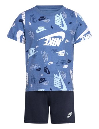 Ks-Knit Short Set Blue Nike