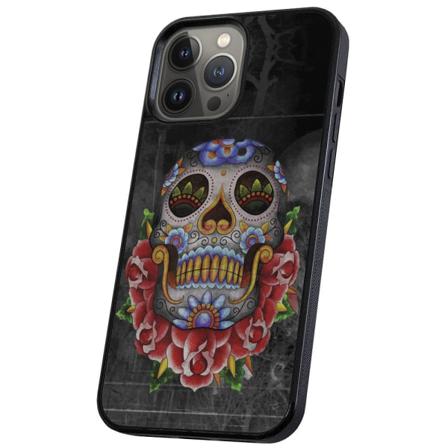 Iphone 14 Pro Max - Skal Blomster Döskalle