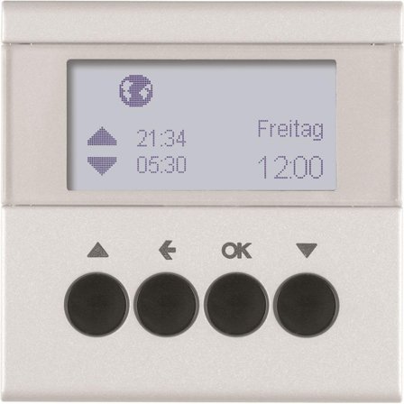 Hager 85741183 Sjalusitimer innfelt, S.1 Sølv, Strømbrytere & vegguttak