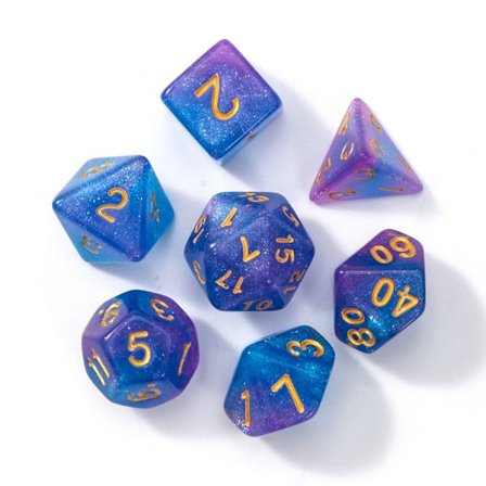 7 kpl / set DND Dice Polyhedral Dice 01 01