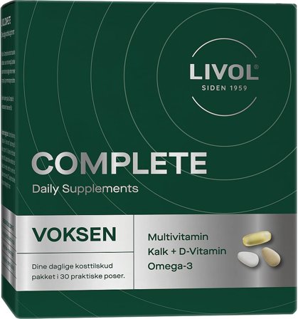 Livol Complete Voksen 30 Poser, Helse & Madvarer, Kosttilskud, Øvrige Kosttilskud