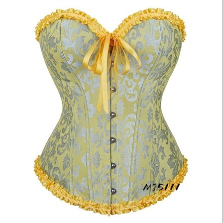 Grön Korsett Bustier Bröllopsklänning med Midjeformare[ZHE]