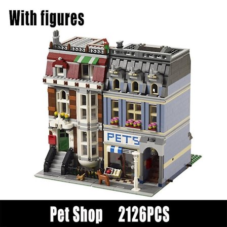 Palace Cinema City Streetview Modular Building Blocks Bricks With 6 Figures Compatible 10232 Toy Birthday Christmas Gift2126pcs