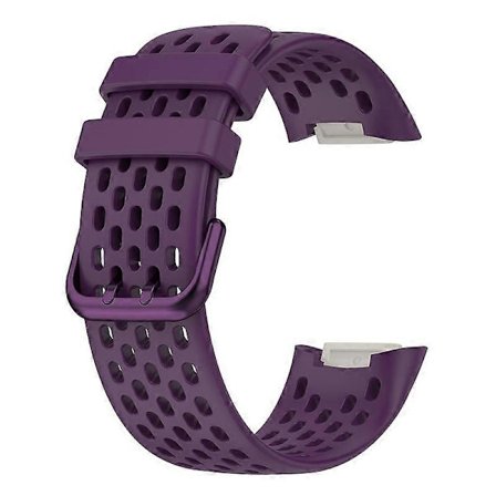 Myk silikon sports-erstatningsreim med pustehull for Fitbit Charge 6/5 Multicolor Style I